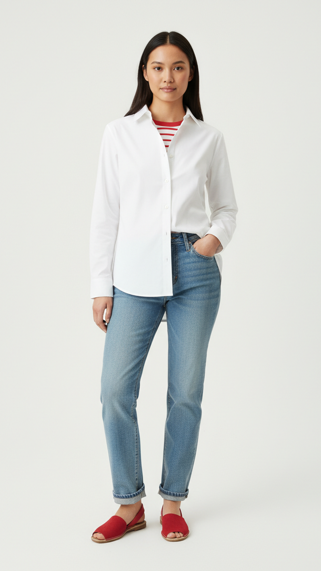 Rendered model with outfit